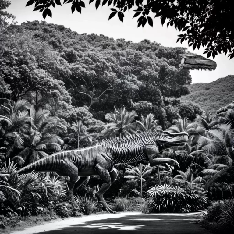 Fotos trex preto branco folhagem paisagem scaled